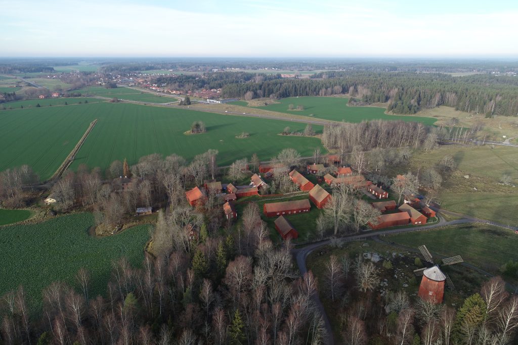Drönarbild, Vänge-Ekeby 2018.