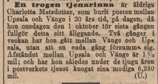 Skärmdump av del av digitaliserad tidningssida, Dagens Nyheter 1873-09-19